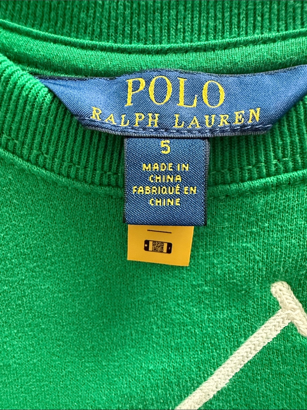 Ralph Lauren Green Sweatshirt Dress with White Pony - Picture 2 of 3